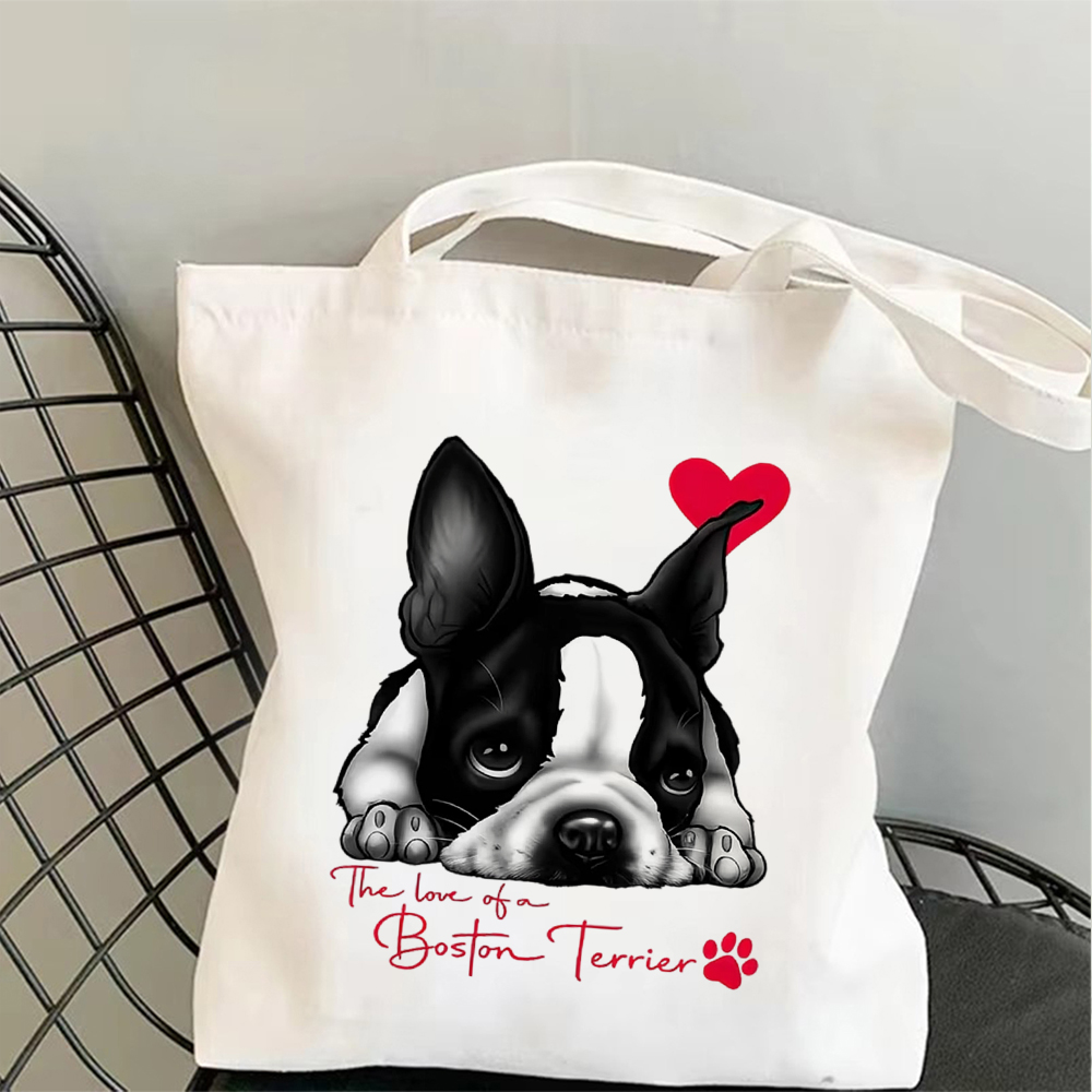 Cute Boston Terrier Canvas Tot - مراجعة Tote Bag Canvas Print وسعره