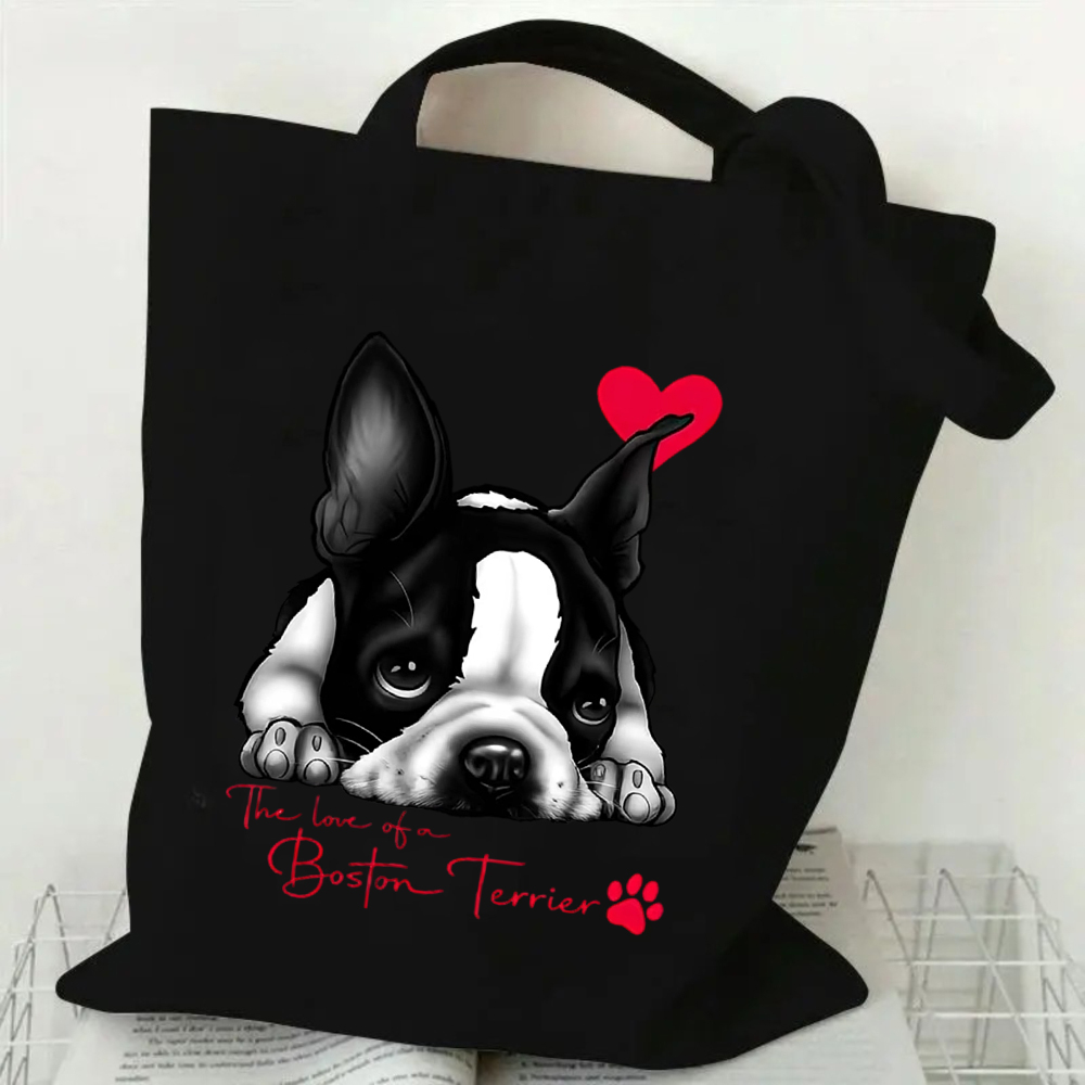 Cute Boston Terrier Canvas Tot - مراجعة Tote Bag Canvas Print وسعره