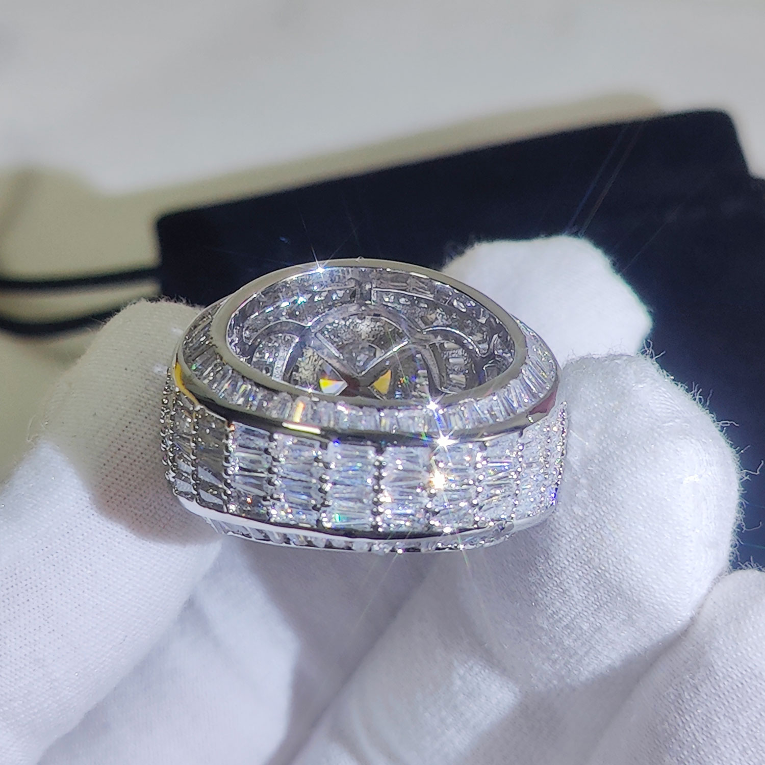 Silver/18k Gold Plated Cluster - مراجعة Street Fashion Rings وسعره