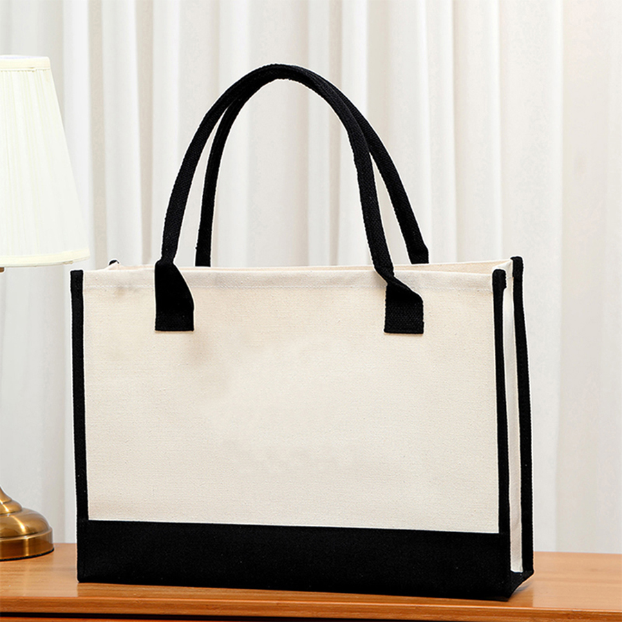 Cartoon-printed light white ca - مراجعة Tote Bag Canvas Print وسعره