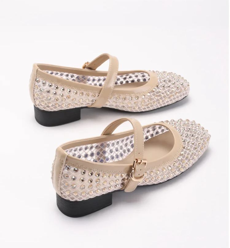 ZAROY Rhinestone Mesh Ballet F - مراجعة Street Fashion Luxury وسعره