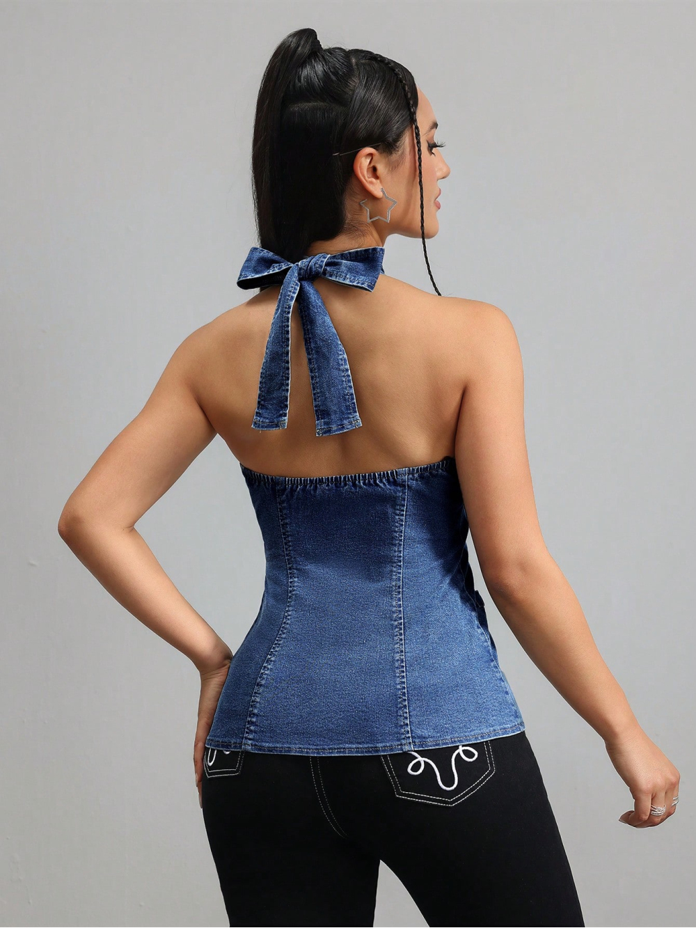 2026 new neck hanging sleevele - مراجعة Street Fashion Denim وسعره