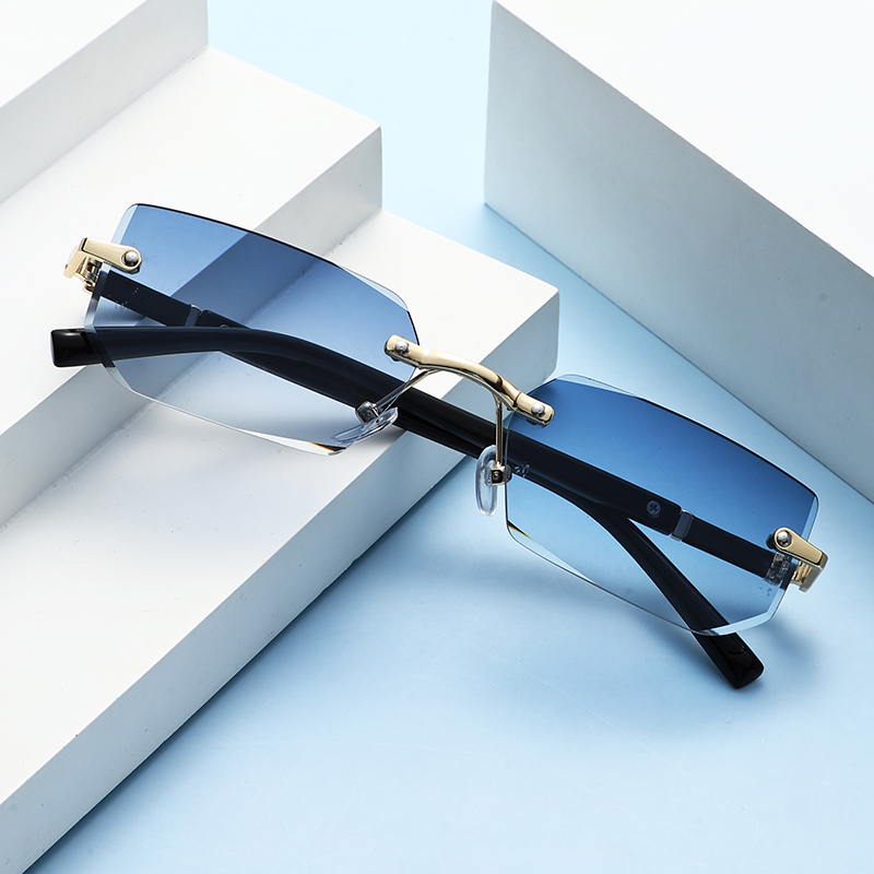 Trendy Rimless Sunglasses Wome - مراجعة Street Fashion Glasses وسعره