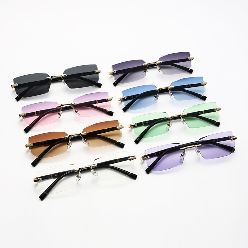 Trendy Rimless Sunglasses Wome - مراجعة Street Fashion Glasses وسعره