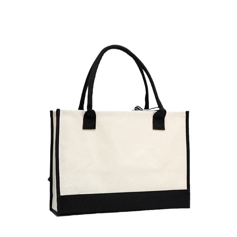 Leather letter print tote bag, - مراجعة Tote Bag Canvas Print وسعره