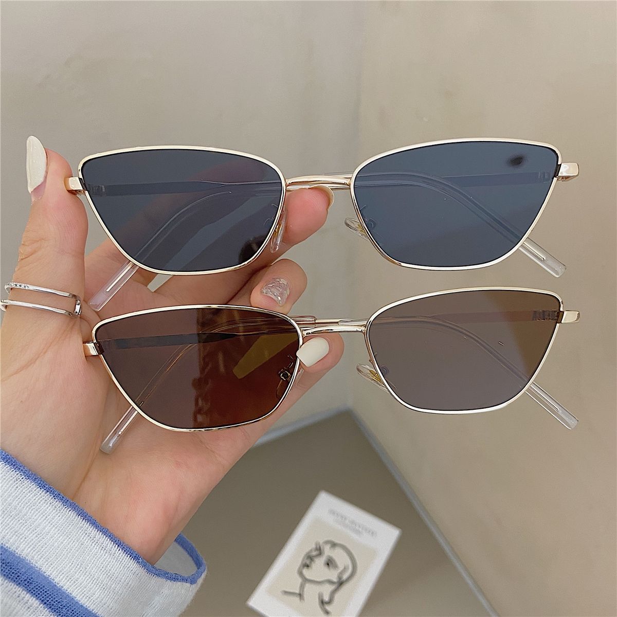 Fashionable Rhombus-Shaped Met - مراجعة Street Fashion Glasses وسعره