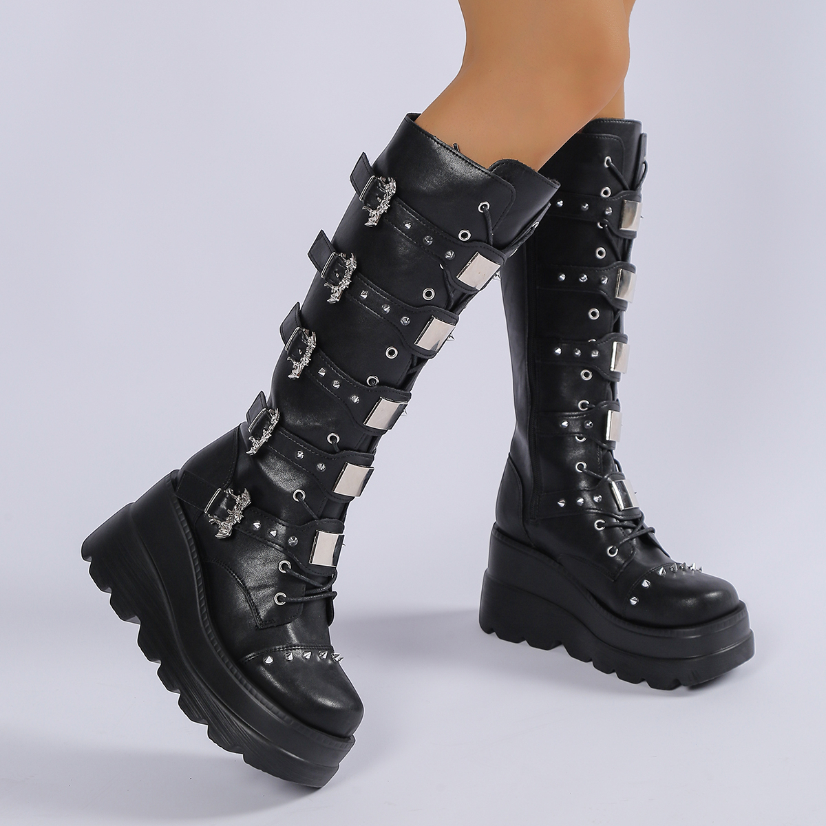 New Ladies Goth Platform Boots - مراجعة Street Fashion Lady وسعره