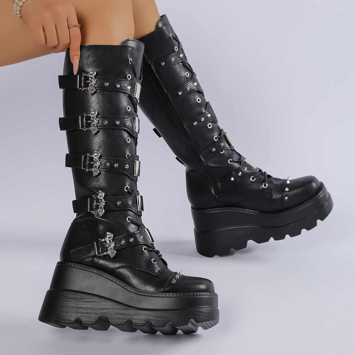 New Ladies Goth Platform Boots - مراجعة Street Fashion Lady وسعره