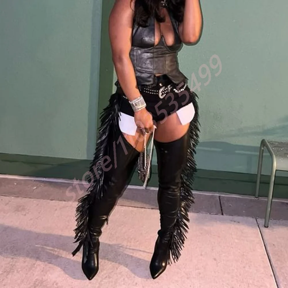 Sexy Ladies Black Fringed Wais - مراجعة Street Fashion Lady وسعره
