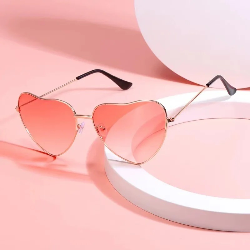 Fashion Heart Shaped Metal Sun - مراجعة Street Fashion Glasses وسعره