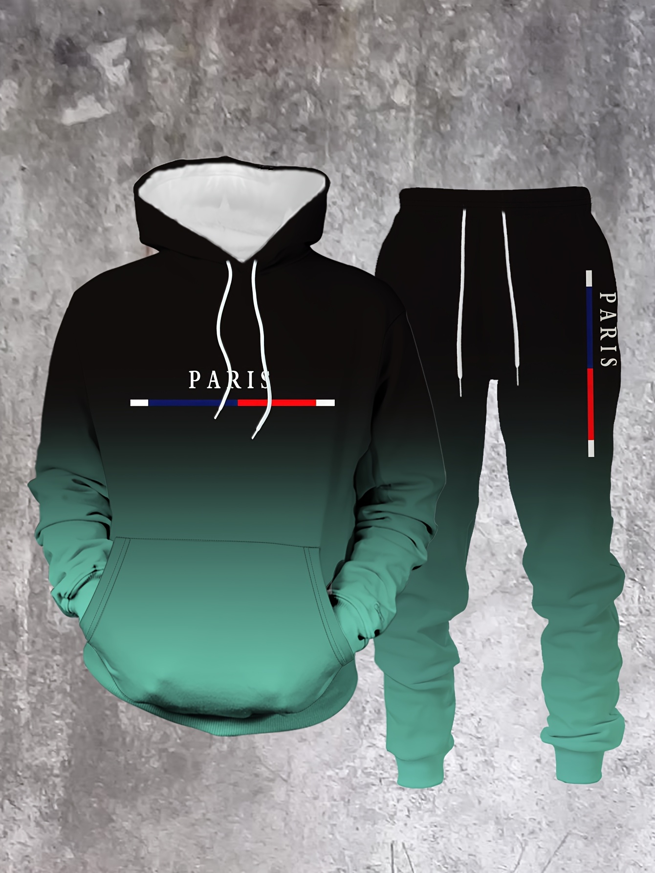Gradient Color Paris Tracksuit - مراجعة Street Fashion In Paris وسعره
