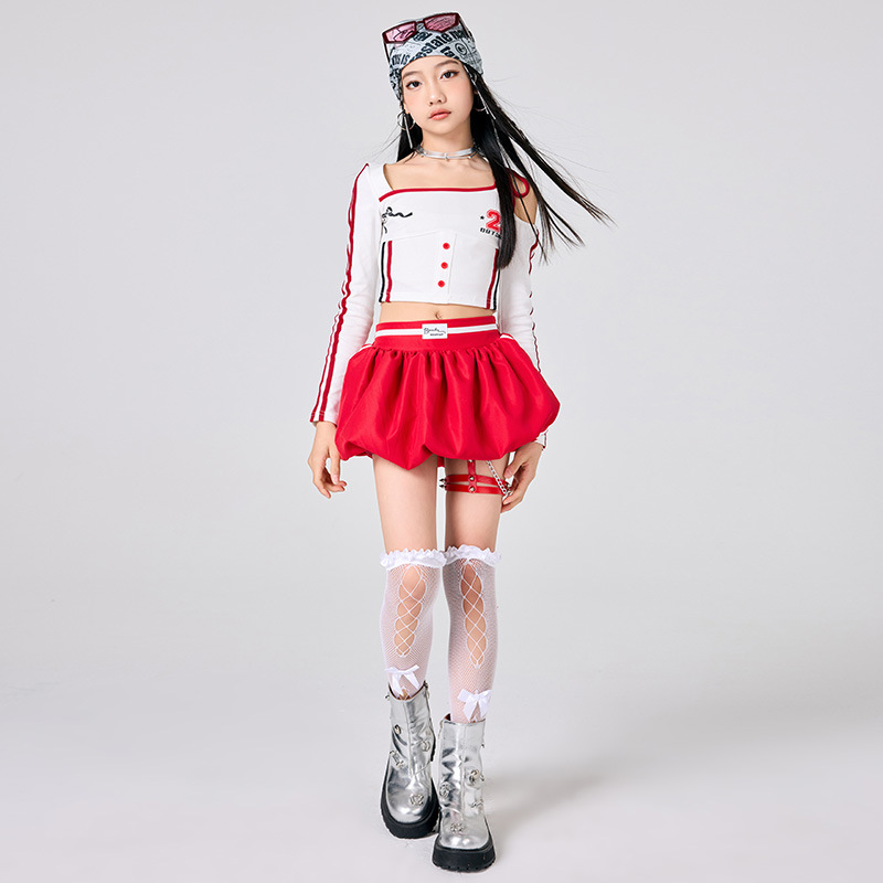 Girls Hip Hop Clothes White To - مراجعة Street Fashion Dance وسعره