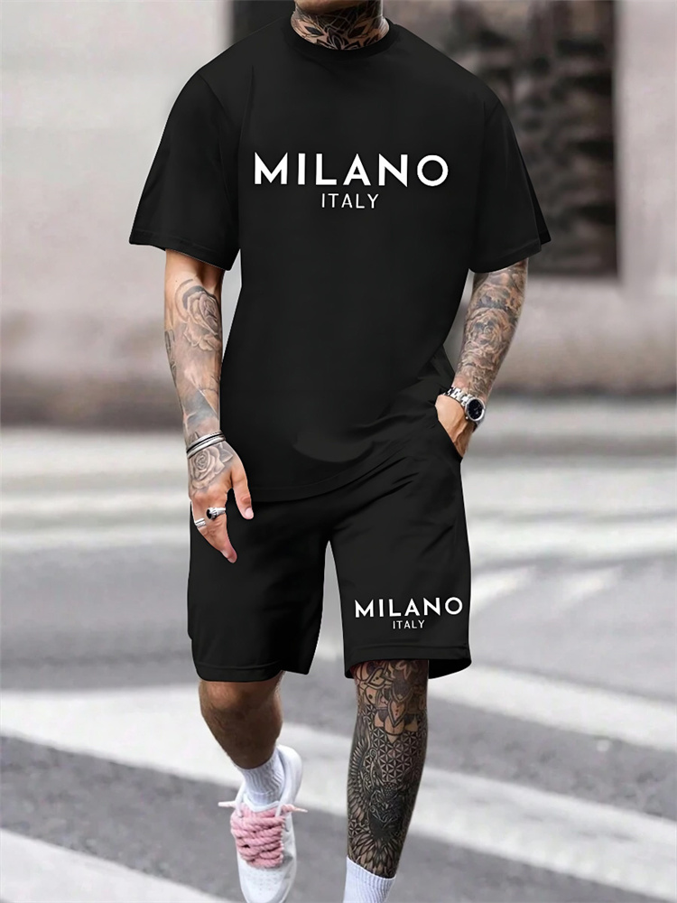 Two-piece Milano Print Men's S - مراجعة Street Fashion Milano وسعره