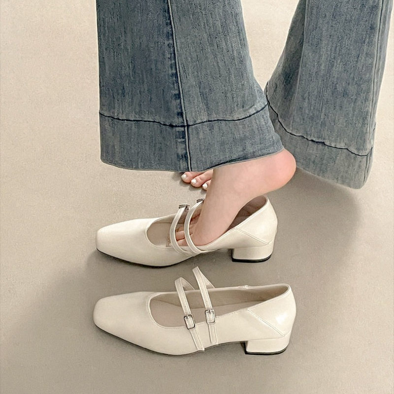 Square Toe Low Heel Women Silv - مراجعة Street Fashion Lady وسعره