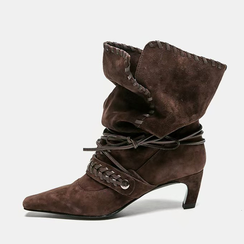 Liyke Autumn Winter Brown Sued - مراجعة Street Fashion Lady وسعره