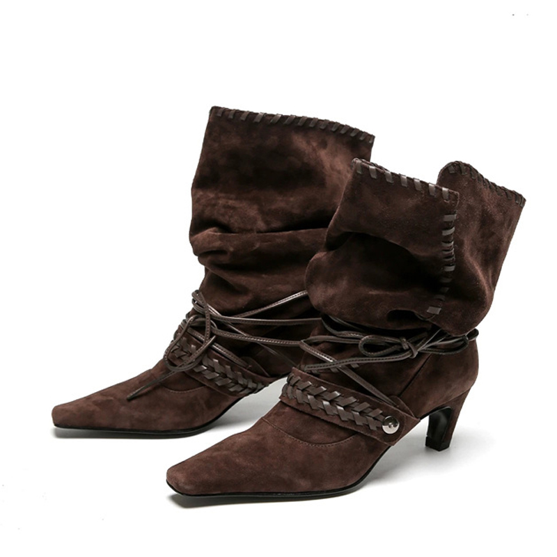 Liyke Autumn Winter Brown Sued - مراجعة Street Fashion Lady وسعره