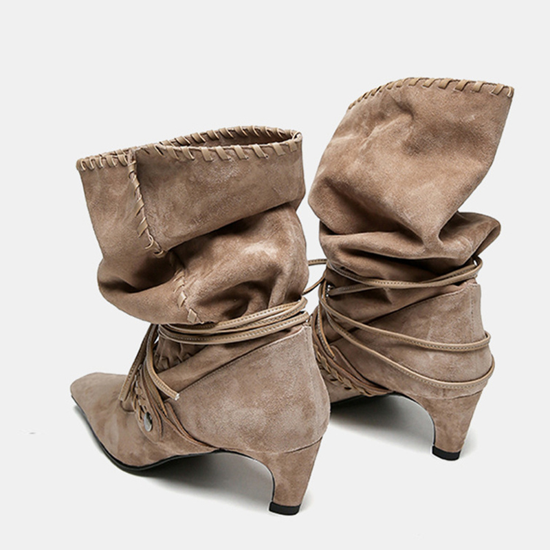 Liyke Autumn Winter Brown Sued - مراجعة Street Fashion Lady وسعره
