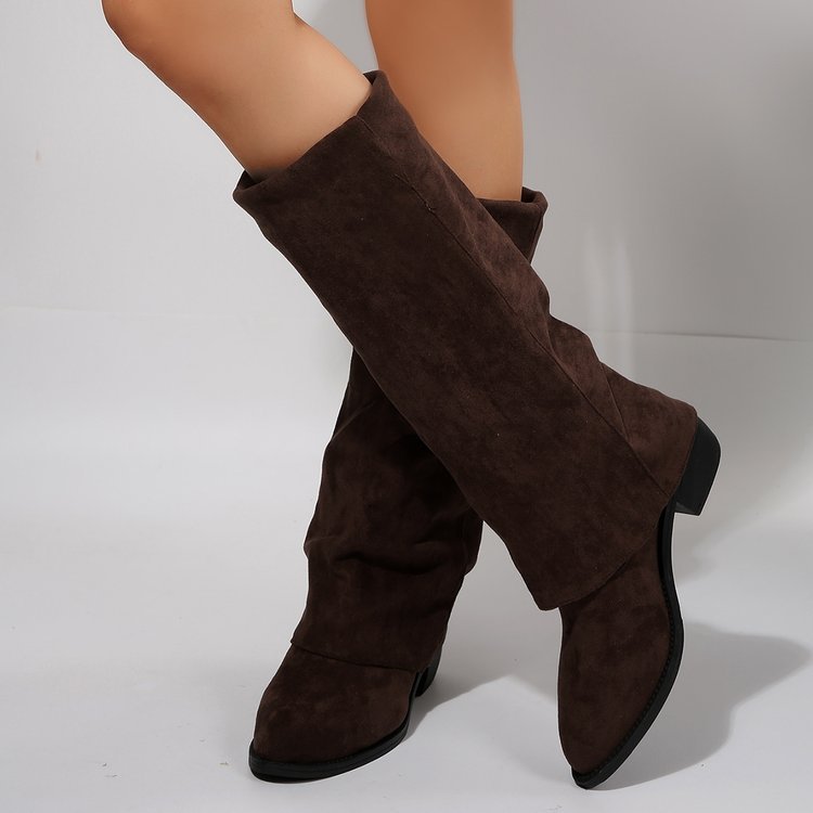 Women's Knee High Boots Autumn - مراجعة Street Fashion Denim وسعره