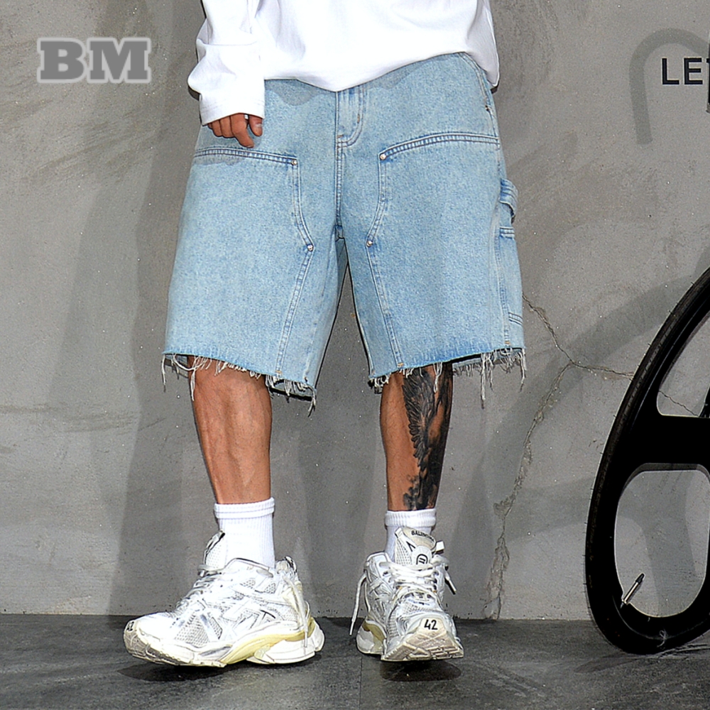 American Workwear Denim Shorts - مراجعة Street Fashion Art وسعره