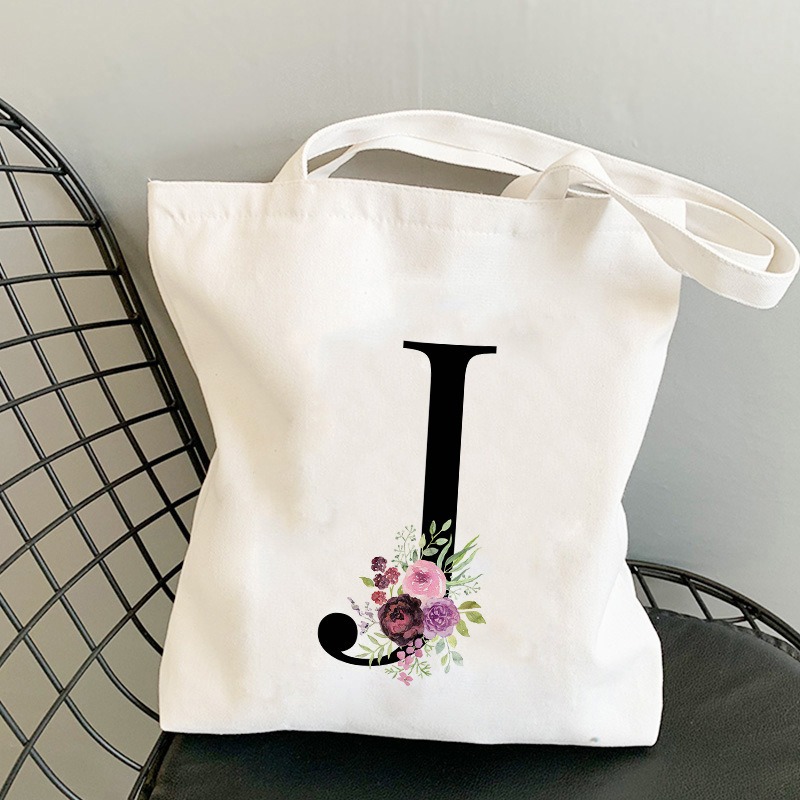 Wild Flower Alphabet Y2K Women - مراجعة Tote Bag Canvas Print وسعره