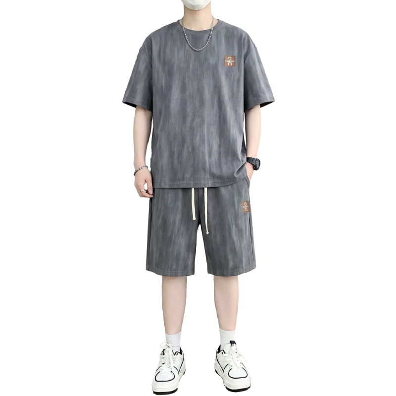 【T-Shirt + 5-Point Shorts】Men' - مراجعة Street Fashion China وسعره