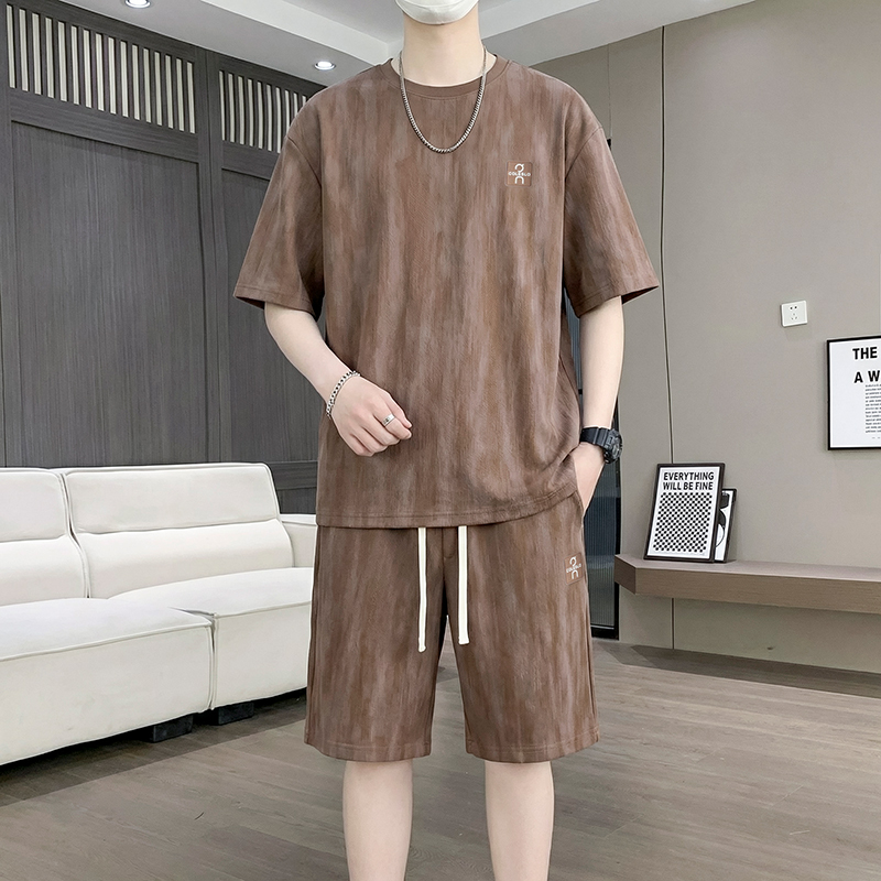 【T-Shirt + 5-Point Shorts】Men' - مراجعة Street Fashion China وسعره