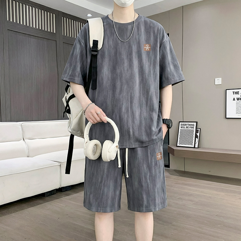 【T-Shirt + 5-Point Shorts】Men' - مراجعة Street Fashion China وسعره
