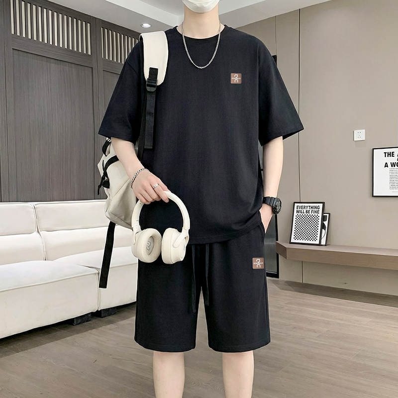 【T-Shirt + 5-Point Shorts】Men' - مراجعة Street Fashion China وسعره