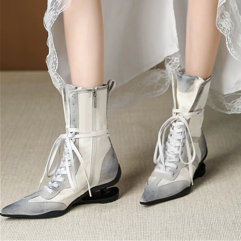 Pointed Toe Cross-tied Designe - مراجعة Street Fashion Female وسعره