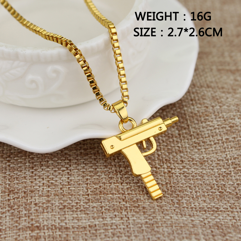 Trendy Uzi Gun Shaped Pendant  - مراجعة Street Fashion Art وسعره