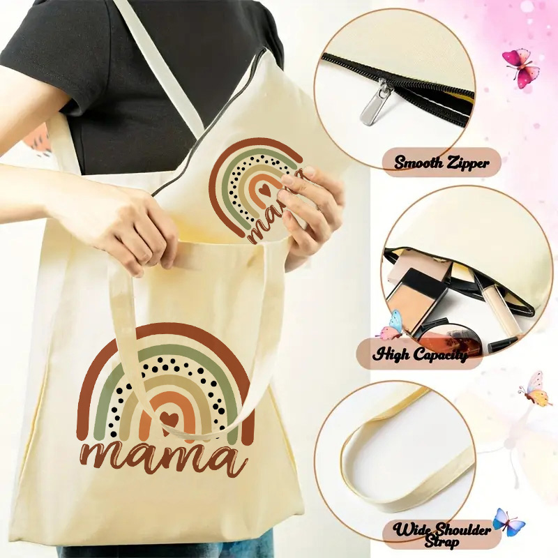 Mama Printed Shoulder Bag, Reu - مراجعة Tote Bag Canvas Print وسعره