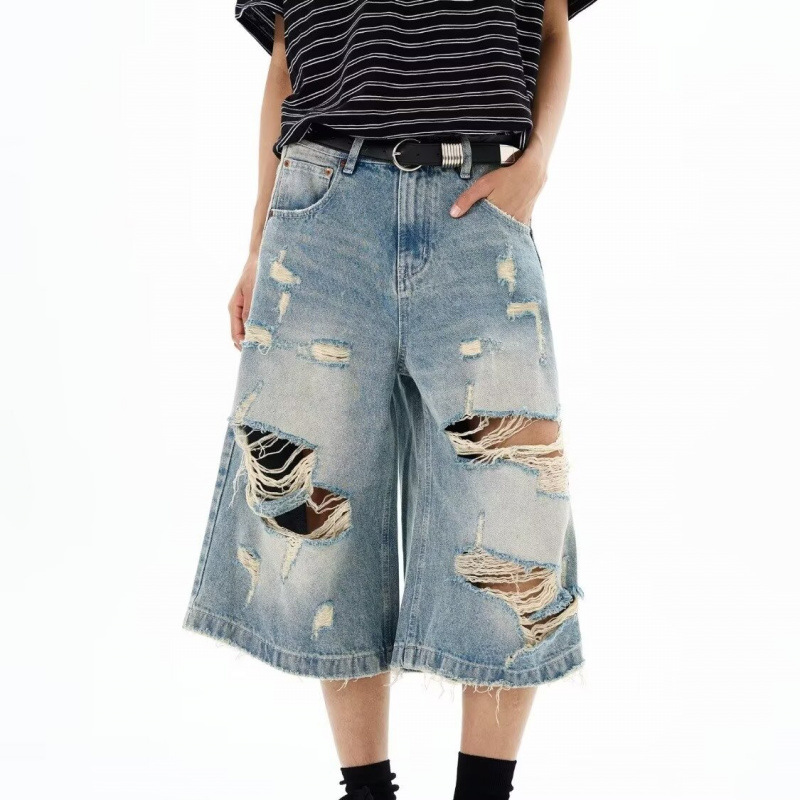 New Men Vintage Ripped Baggy S - مراجعة Street Fashion Art وسعره