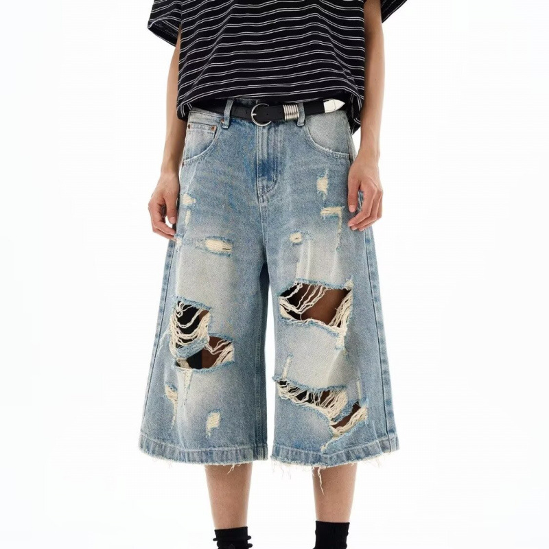 New Men Vintage Ripped Baggy S - مراجعة Street Fashion Art وسعره