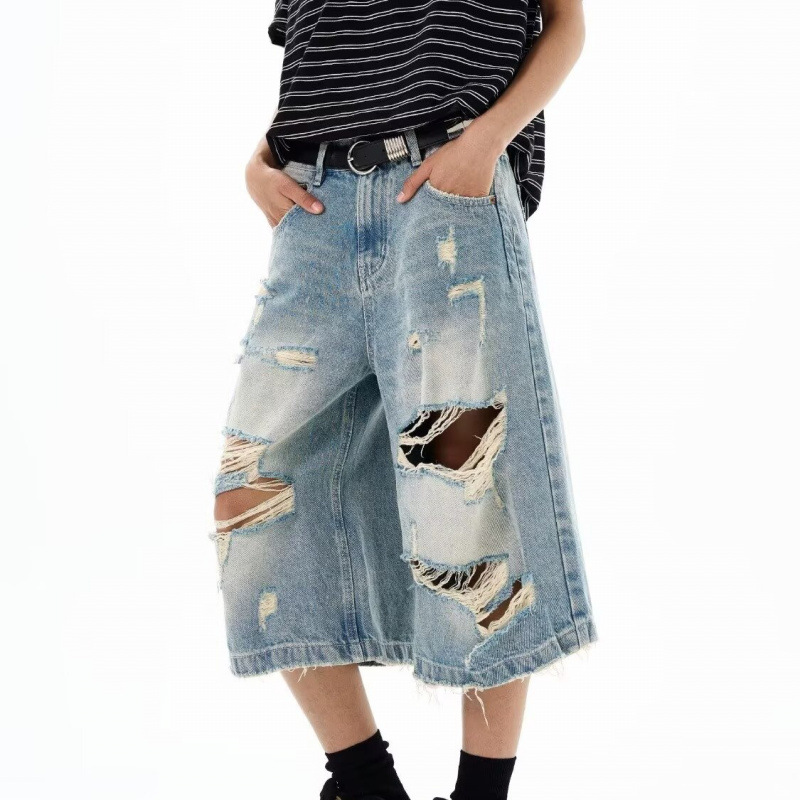 New Men Vintage Ripped Baggy S - مراجعة Street Fashion Art وسعره